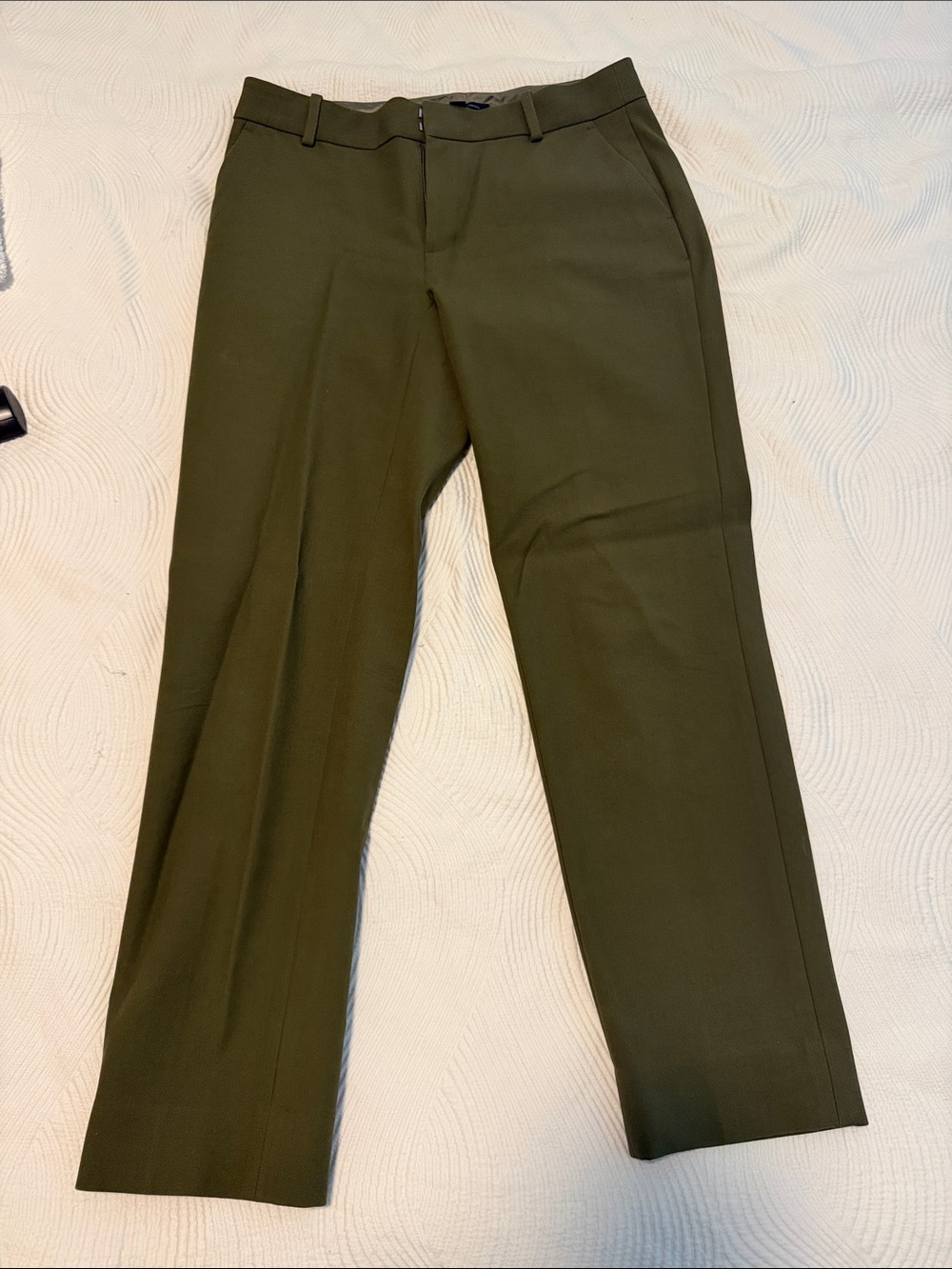 Brooks Brothers Olive Straight-Leg Women's Trousers
